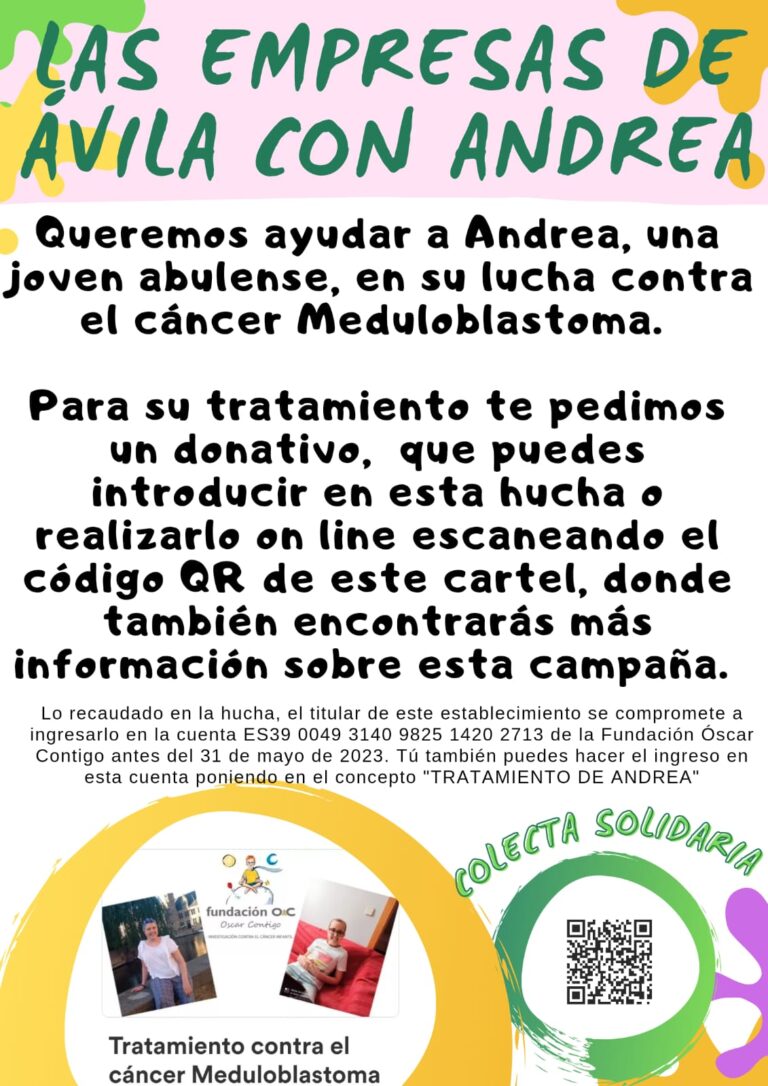 Cartel huchas Ávila con Andrea