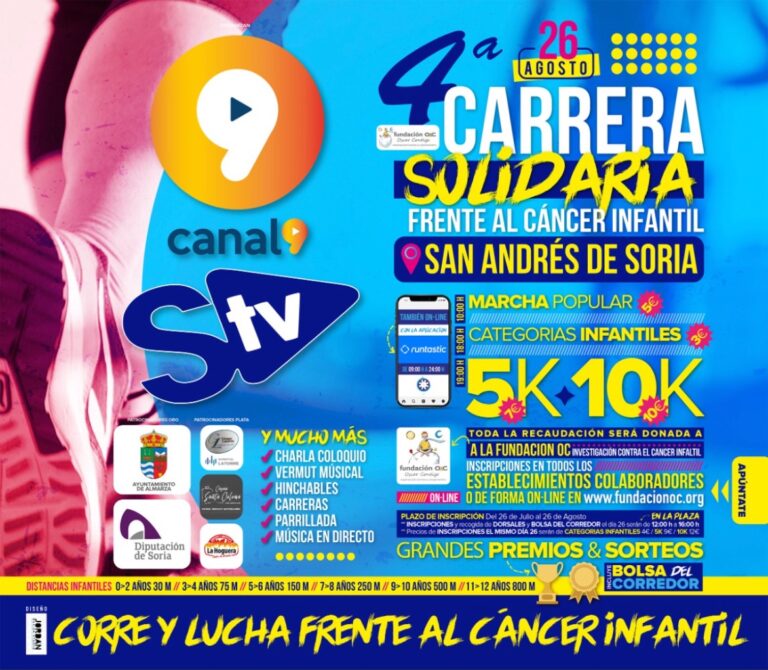 4ª carrera solidaria frente al cáncer infantil Canal 9 STV