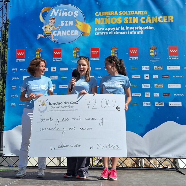 Cheque recaudación carrera solidaria Niños sin Cáncer 2023